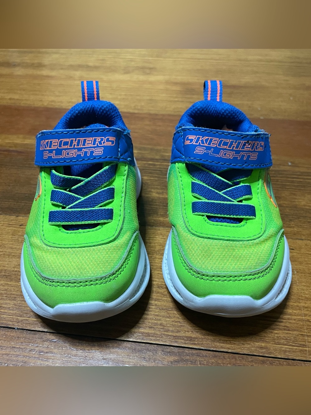 Skechers Green & Blue S-Lights Light-Up Sneakers Size 6